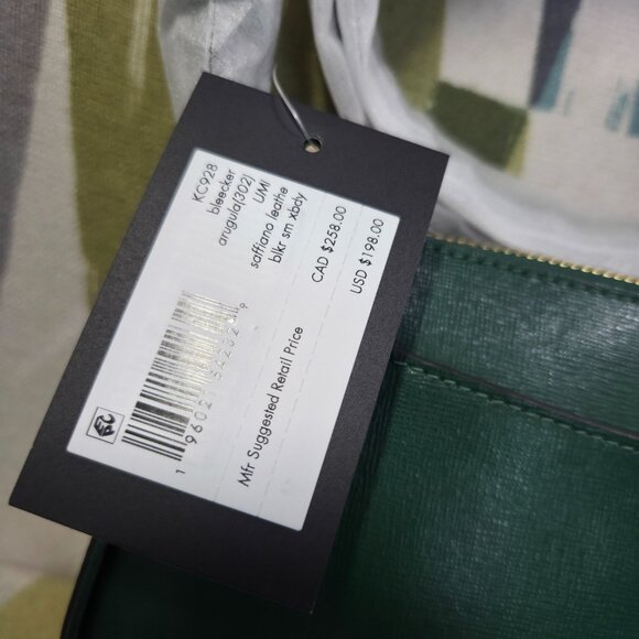 Kate Spade New York Bleecker Saffiano Small Leather Crossbody Bag In Arugula - Picture 11 of 13